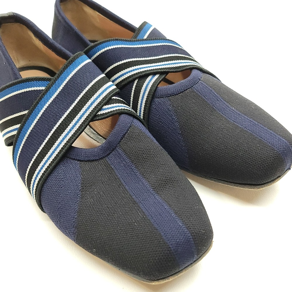 Sportmax Shoes Women 35 US 5 Black Blue‎ Casual Flat Athletic Slip On Italy